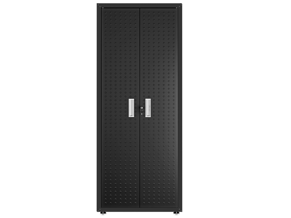Fortress 74.8" Tall Garage Cabinet in Charcoal Grey by Manhattan Comfort at Eve Furniture