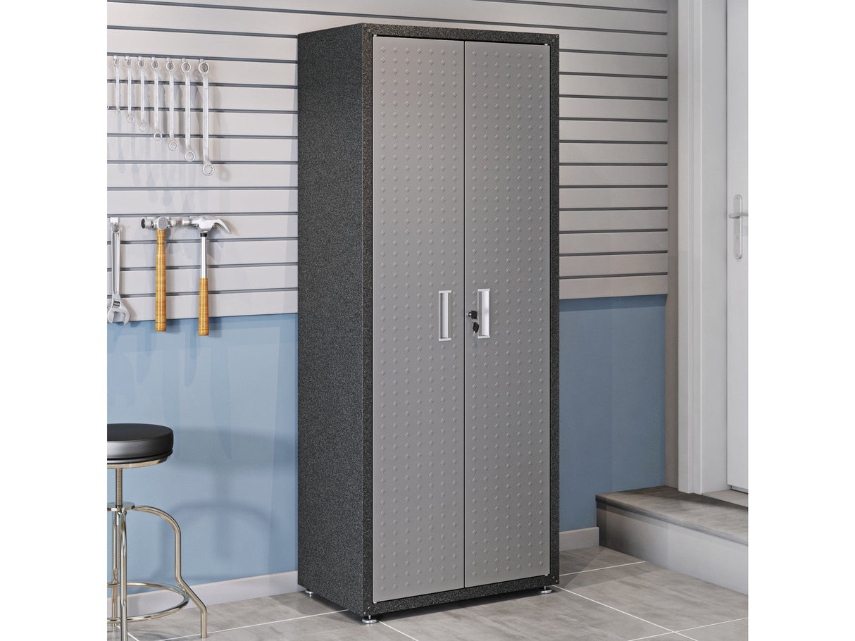 Fortress 74.8" Tall Garage Cabinet in Grey by Manhattan Comfort at Eve Furniture