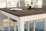 Fortress Chestnut/Vintage White 7-Piece Dining Set by Coaster at Eve Furniture