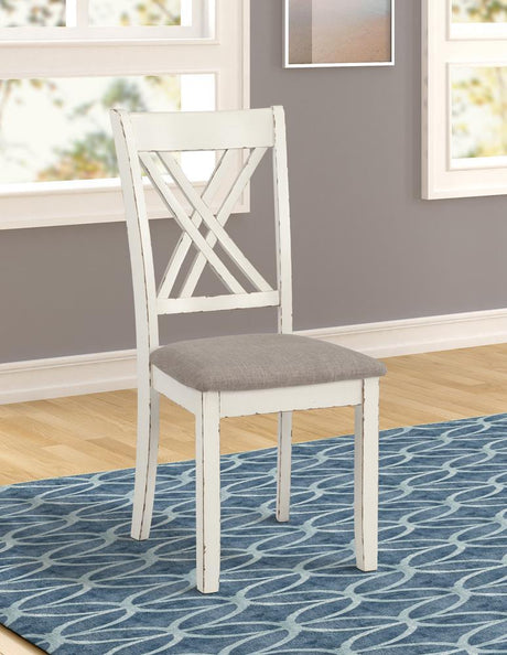 Fortress Chestnut/Vintage White 7-Piece Dining Set by Coaster at Eve Furniture