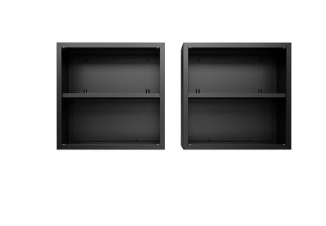 Fortress Floating Garage Cabinet in Charcoal Grey (set of 2) by Manhattan Comfort at Eve Furniture