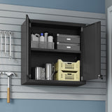 Fortress Floating Garage Cabinet in Charcoal Grey (set of 2) by Manhattan Comfort at Eve Furniture