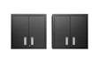 Fortress Floating Garage Cabinet in Charcoal Grey (set of 2) by Manhattan Comfort at Eve Furniture