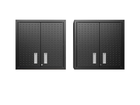 Fortress Floating Garage Cabinet in Charcoal Grey (set of 2) by Manhattan Comfort at Eve Furniture