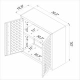 Fortress Floating Garage Cabinet in Grey by Manhattan Comfort at Eve Furniture