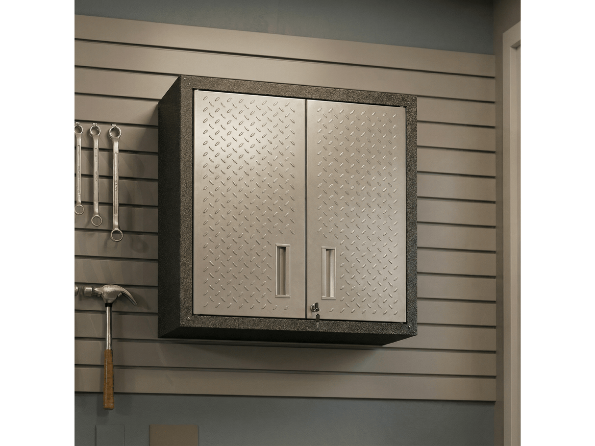Fortress Floating Garage Cabinet in Grey by Manhattan Comfort at Eve Furniture