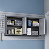 Fortress Floating Garage Cabinet in Grey (set of 2) by Manhattan Comfort at Eve Furniture