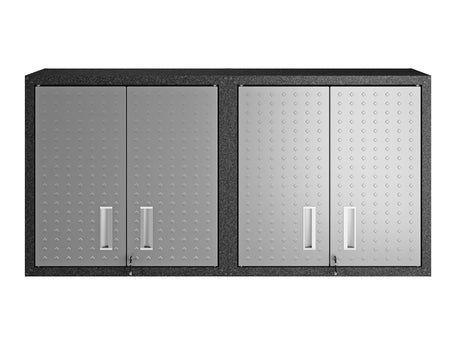 Fortress Floating Garage Cabinet in Grey (set of 2) by Manhattan Comfort at Eve Furniture