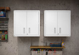 Fortress Floating Garage Cabinet in White (set of 2) by Manhattan Comfort at Eve Furniture