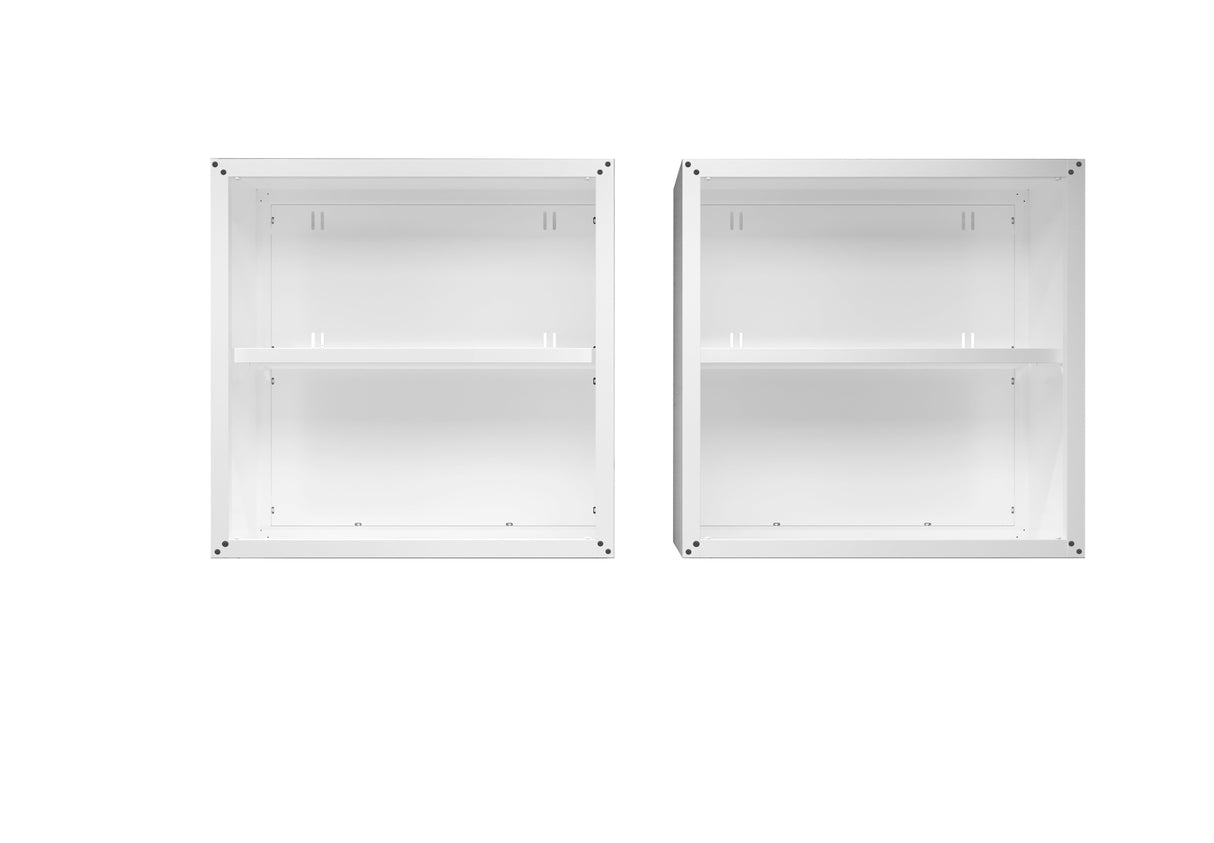 Fortress Floating Garage Cabinet in White (set of 2) by Manhattan Comfort at Eve Furniture