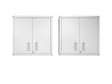 Fortress Floating Garage Cabinet in White (set of 2) by Manhattan Comfort at Eve Furniture
