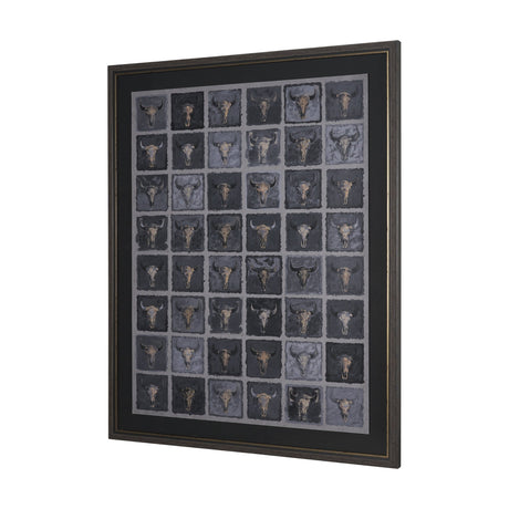 Forty-Eight by Natalia Boychenko-Tariq Hand-Embellished Textured Framed Artwork Matted under Glass by Mercana at Eve Furniture