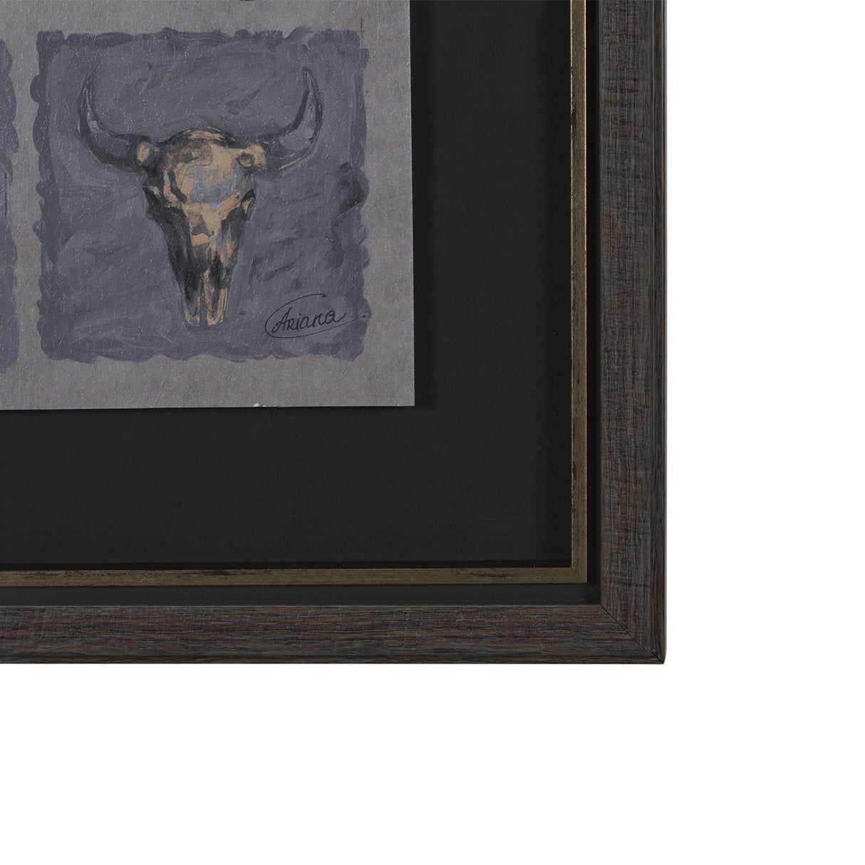 Forty-Eight by Natalia Boychenko-Tariq Hand-Embellished Textured Framed Artwork Matted under Glass by Mercana at Eve Furniture