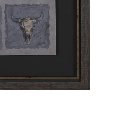 Forty-Eight by Natalia Boychenko-Tariq Hand-Embellished Textured Framed Artwork Matted under Glass by Mercana at Eve Furniture