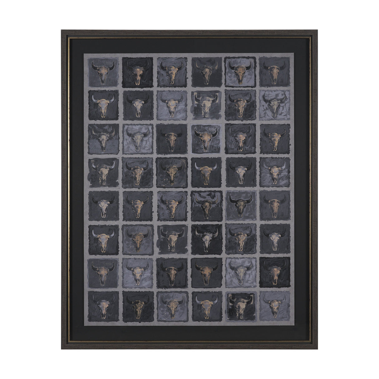 Forty-Eight by Natalia Boychenko-Tariq Hand-Embellished Textured Framed Artwork Matted under Glass by Mercana at Eve Furniture