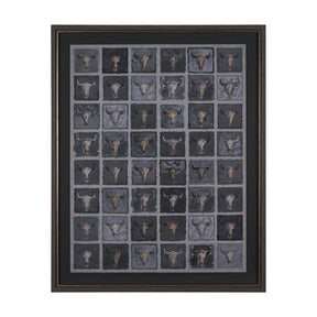 Forty-Eight by Natalia Boychenko-Tariq Hand-Embellished Textured Framed Artwork Matted under Glass by Mercana at Eve Furniture