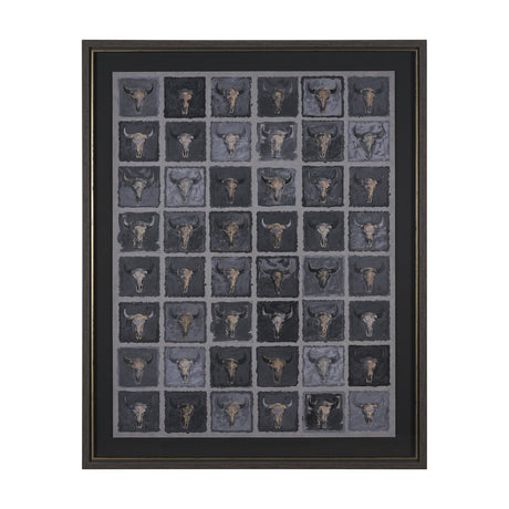 Forty-Eight by Natalia Boychenko-Tariq Hand-Embellished Textured Framed Artwork Matted under Glass by Mercana at Eve Furniture