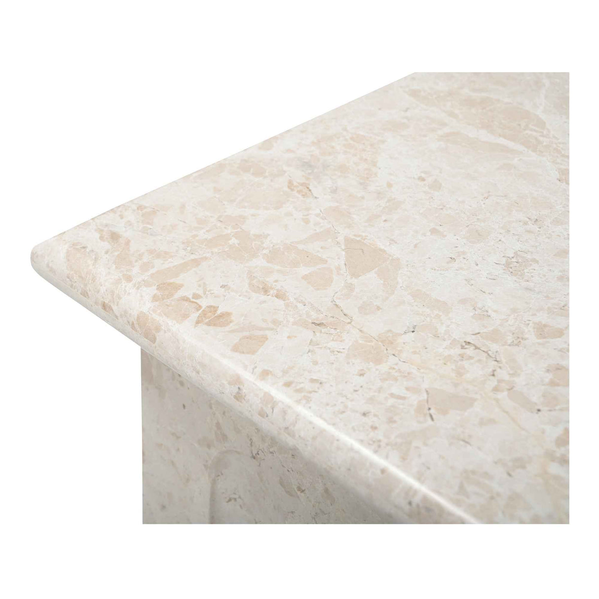 Forum Cream Beige Marble Side Table