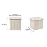 Forum Cream Beige Marble Side Table by Moe's Home at Eve Furniture
