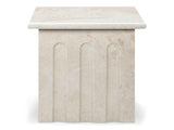 Forum Cream Beige Marble Side Table