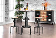 Foskey Antique Black/Natural Tone Bar Table by Furniture of America at Eve Furniture