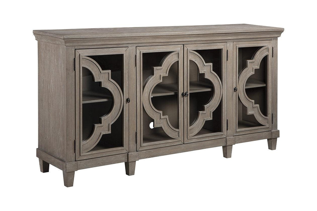Fossil Ridge Gray Accent Cabinet by Ashley at Eve Furniture