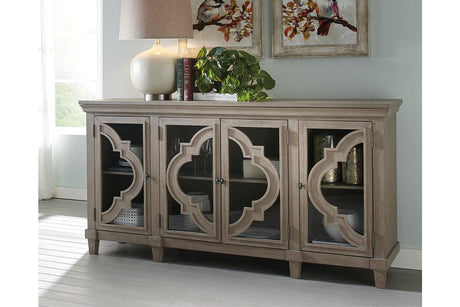 Fossil Ridge Gray Accent Cabinet by Ashley at Eve Furniture