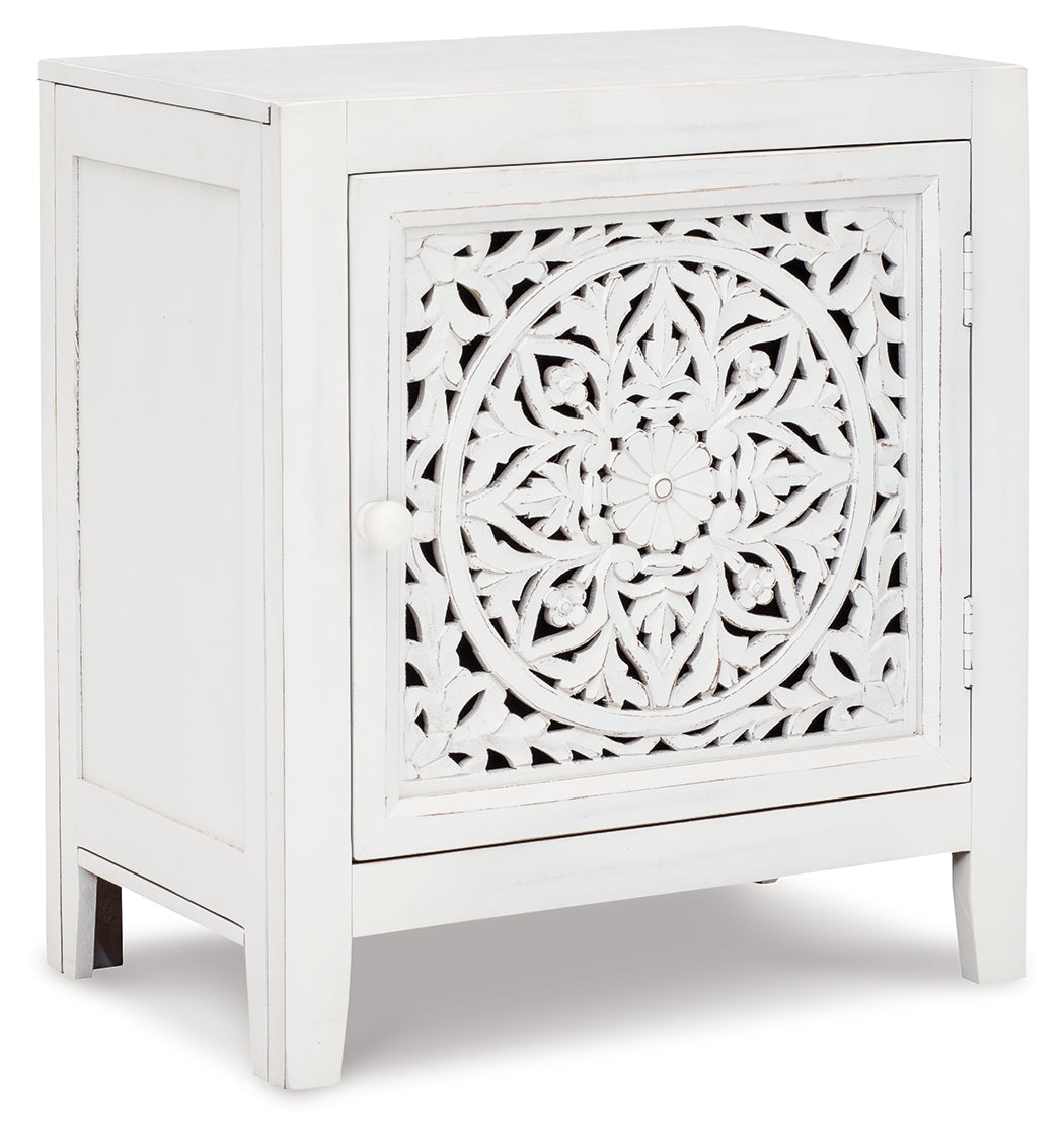 Fossil Ridge White Accent Cabinet