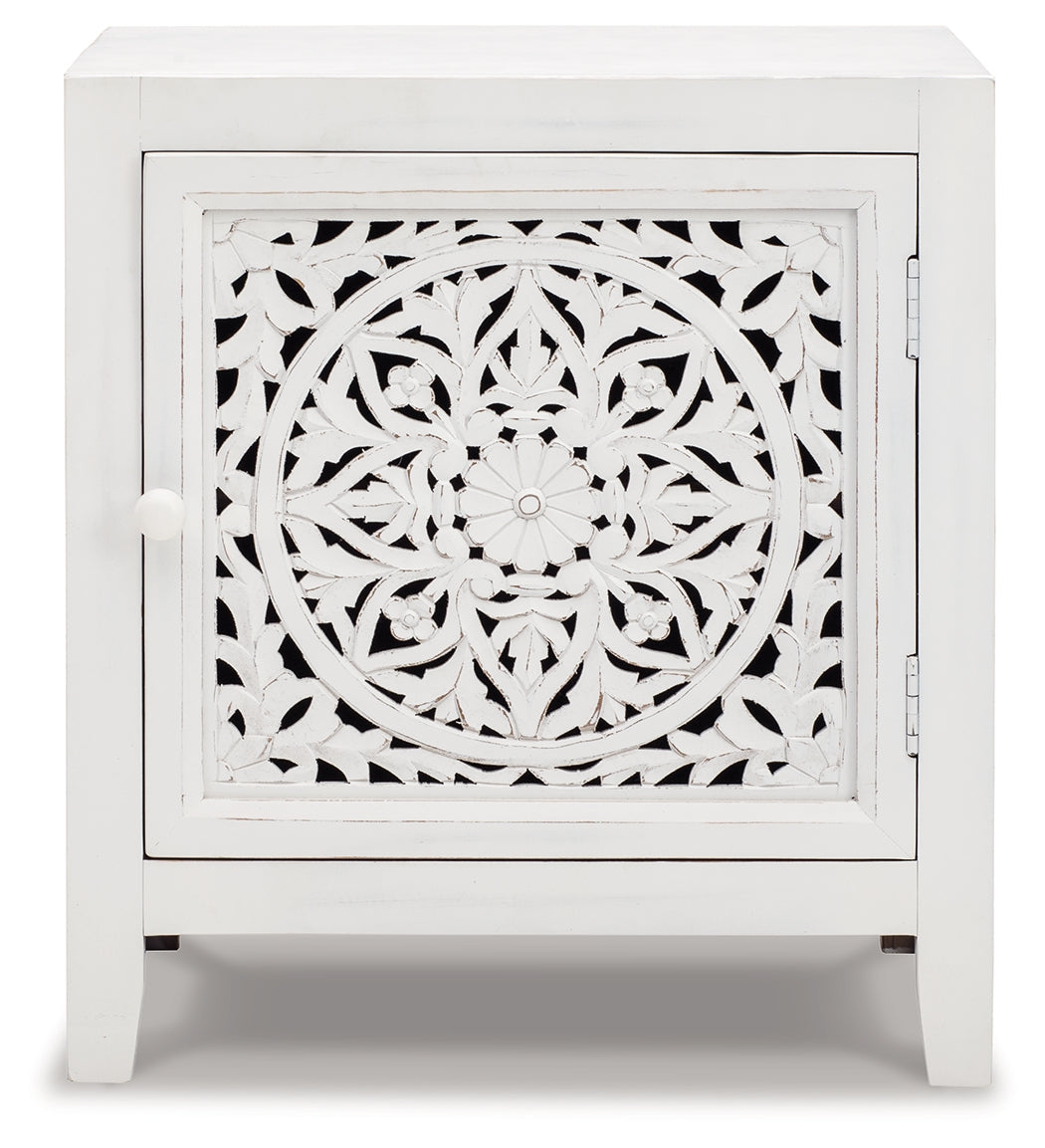 Fossil Ridge White Accent Cabinet