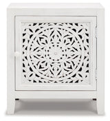 Fossil Ridge White Accent Cabinet