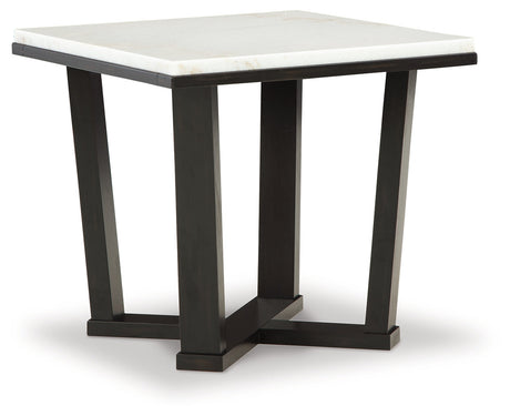 Fostead White/Espresso End Table