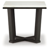 Fostead White/Espresso End Table