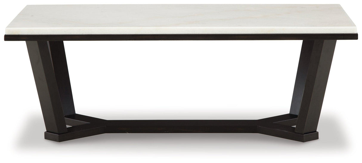 Fostead White/Espresso Coffee Table by Ashley at Eve Furniture