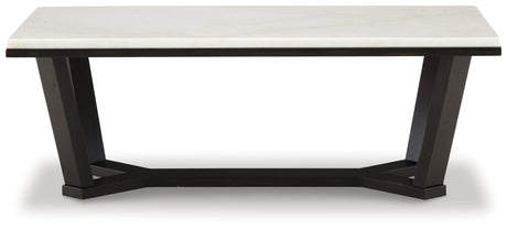 Fostead White/Espresso Coffee Table by Ashley at Eve Furniture