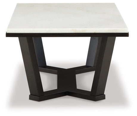 Fostead White/Espresso Coffee Table by Ashley at Eve Furniture