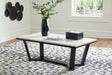 Fostead White/Espresso Coffee Table by Ashley at Eve Furniture
