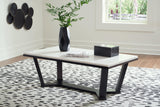 Fostead White/Espresso Coffee Table by Ashley at Eve Furniture