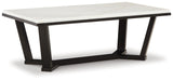 Fostead White/Espresso Coffee Table by Ashley at Eve Furniture