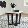 Fostead White/Espresso End Table by Ashley at Eve Furniture
