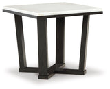 Fostead White/Espresso End Table by Ashley at Eve Furniture