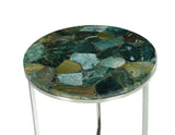 Foster Green Jasper Top Chairside Table