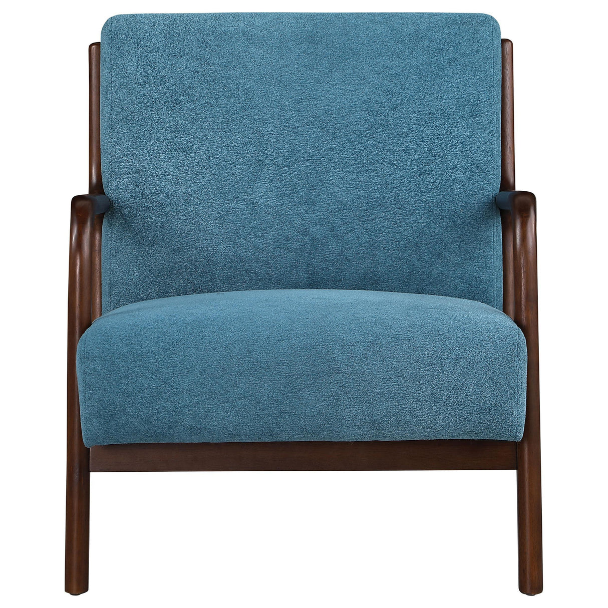 Foster Peacock Blue Upholstered Wood Frame Accent Chair by Coaster at Eve Furniture
