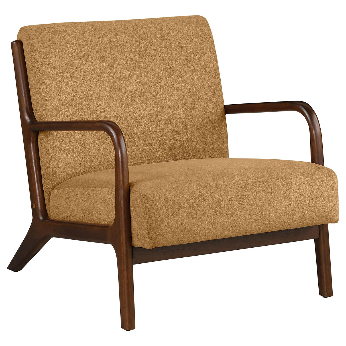 Foster Honey Upholstered Wood Frame Accent Chair