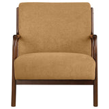 Foster Honey Upholstered Wood Frame Accent Chair