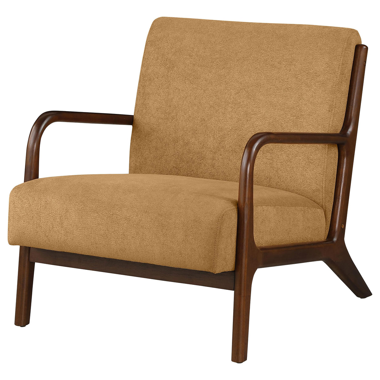 Foster Honey Upholstered Wood Frame Accent Chair