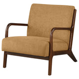 Foster Honey Upholstered Wood Frame Accent Chair