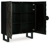 Fosterman Distressed Black Accent Cabinet