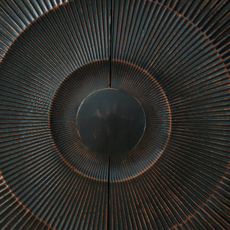 Fosterman Distressed Black Accent Cabinet by Ashley at Eve Furniture