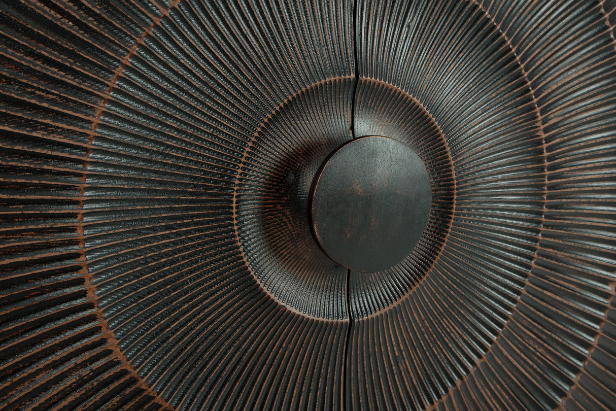 Fosterman Distressed Black Accent Cabinet by Ashley at Eve Furniture