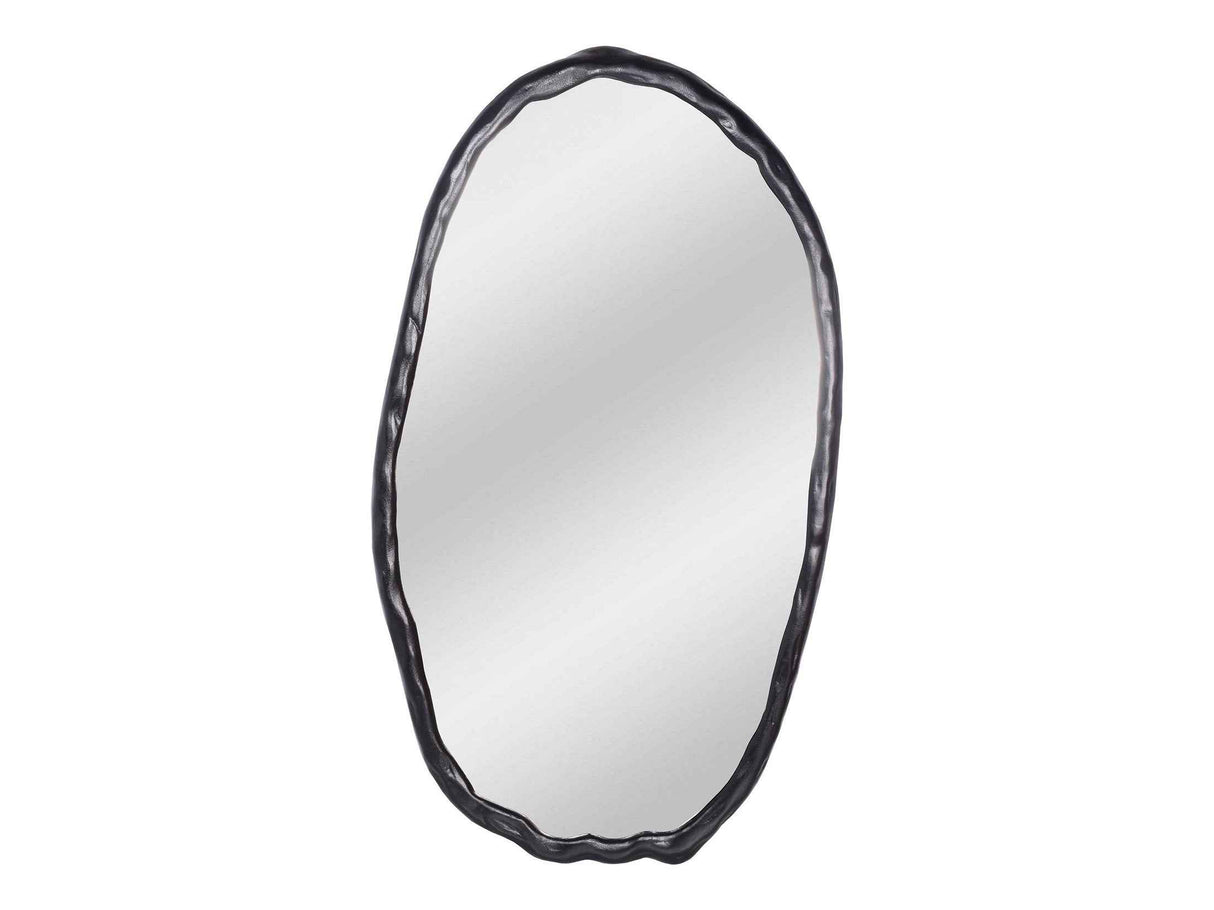 Foundry Black Oval Mirror
